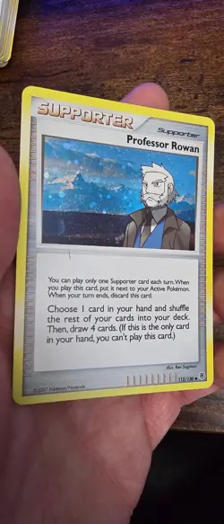 Professor Rowan 112/130 Uncommon Diamond & Pearl Pokemon Reverse Holo LP - Image 1