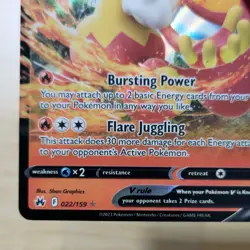 The Pokemon TCG Simisear V 022/159 Crown Zenith Ultra Rare Holo EN HP210 - Image 3