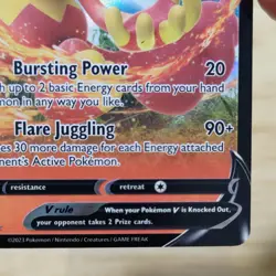 The Pokemon TCG Simisear V 022/159 Crown Zenith Ultra Rare Holo EN HP210 - Image 4