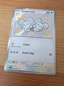 Pokemon TCG Tandemaus 209/091 SV Paldean Fates Shiny Rare - Image 1