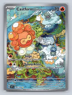 Castform Sunny Form 195/191 Illustration Rare Surging Sparks Pokemon NM - Image 1