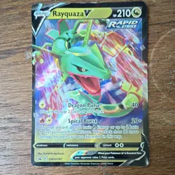 Pokemon Rayquaza V SWSH147 Sword & Shield Promo Holo Rapid Strike 210HP 2021 - Image 2