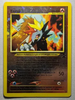 Entei 34 Promo Wizards Black Star Promos Pokemon Damaged - Image 1