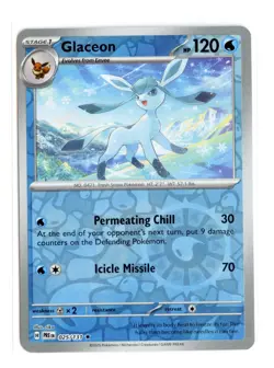 Glaceon 025/131 Rare Reverse Holo SV: Prismatic Evolutions Pokemon NM - Image 1