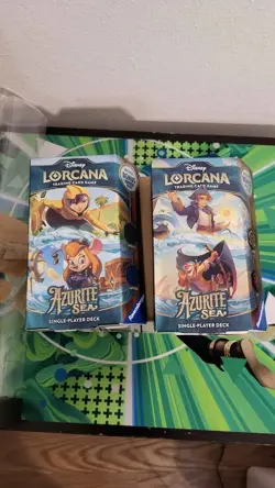 2 Disney Lorcana: Azurite Sea Single Player Decks - Emerald/ Sapphire Amber Ruby - Image 1