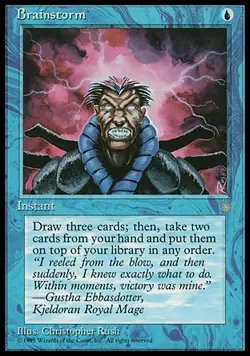 4x Brainstorm Ice Age MtG Magic Blue Common 4 x4 Card Cards - Image 1