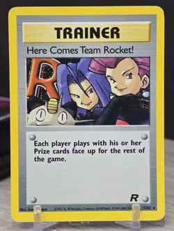 Pokemon Card Here Comes Team Rocket! 15/82 Holo Rare Team Rocket 1999 Vintage - Image 5