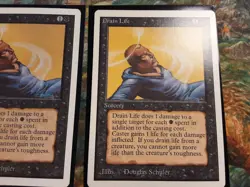 Drain Life Unlimited Edition x2 (PANGOLIN MTG) X2 F: MINT/NM+. B: LP/LP- See Pic - Image 3