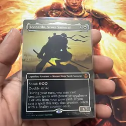 Leonardo, Sewer Samurai (Borderless) Teenage Mutant Ninja Turtles Foil - Image 1