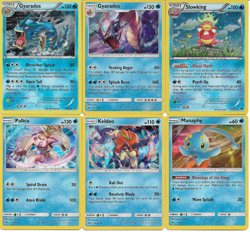 HOLO RARE 6 CARD LOT ALL WATER WITH GYARADOS NM - Image 1