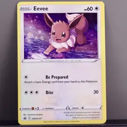 Pokemon Eevee SWSH127 Black Star Promo NM Rare Eeveelution Pokemon Card - Image 1