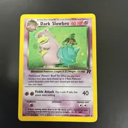 Dark Slowbro No. 080 Holo Rare Team Rocket Japanese Pokemon TCG With Swirl🌀MP - Image 1