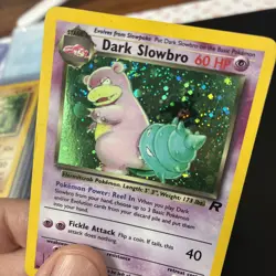 Dark Slowbro No. 080 Holo Rare Team Rocket Japanese Pokemon TCG With Swirl🌀MP - Image 2