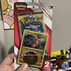 Pokemon 2019 - Sun And Moon Blister - (2) 3 Card Mini Booster Pack Coin - Image 1