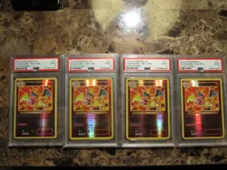FOUR Pokemon XY 2016 Charizard Evolutions Reverse Holos #11 PSA 9 - Image 1