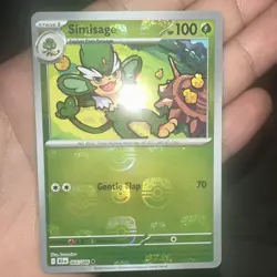 Pokemon Simisage (5/329) Black Bolt NM REVERSE HOLO- Master Ball Pattern - Image 1