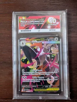 Mega Lopunny EX 128/094 Phantasmal Flames ACE 10 GEM MINT Pokemon - Image 1