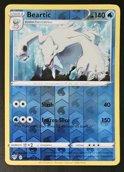 Beartic 049/189 2020 Pokemon Sword & Shield Darkness Ablaze Revers Holo - Image 1