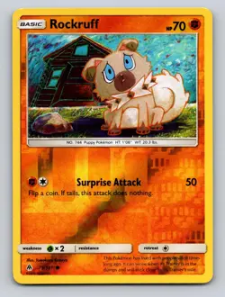 Rockruff 75/131 Common Forbidden Light Pokemon Reverse Holo NM Komiya Art - Image 1