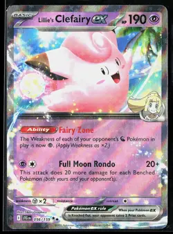 Lillie's Clefairy ex 056/159 Journey Together Pokemon Holo Double Rare Near Mint - Image 1