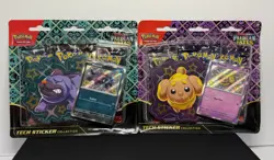Pokemon TCG Paldean Fates Tech Sticker Collection Lot x2 Maschiff + Fidough New - Image 1