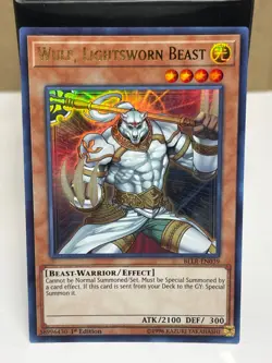 Yu-Gi-Oh Wulf Lightsworn Beast BLLR-EN039 Ultra Rare 1st Edition LP - Image 1