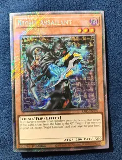 Near Mint Yugioh Night Assailant RA03-EN139 Platinum Secret Rare 1st Edition - Image 1
