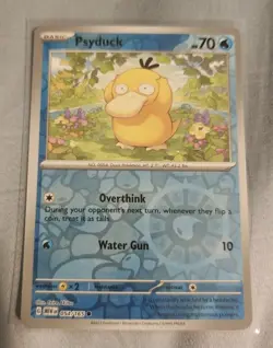 Pokemon TCG Psyduck 054/165 Sv: Scarlet & Violet 151 Reverse Holo Mint Card - Image 1