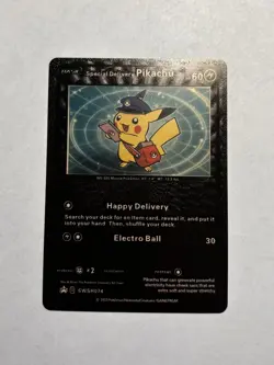 Ultra Rare Black Foil Display Card Special Delivery Pikachu - Mint/NM - Image 1
