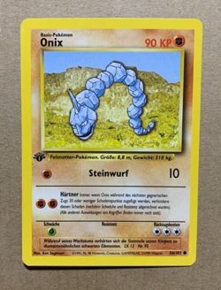 1st Edition GERMAN Onix 56/102 Base Set - Common Pokemon Card - NM - Image 1