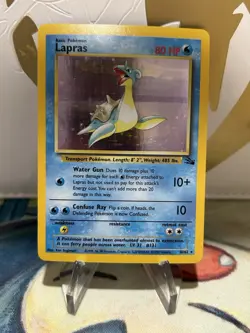 Lapras 10/62 Pokemon Fossil Unlimited Holo Rare Card WOTC NM - Image 1