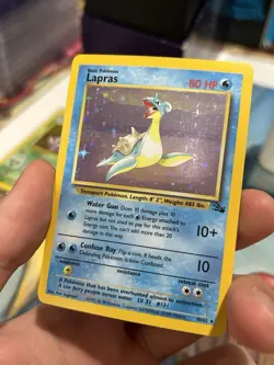 Lapras 10/62 Pokemon Fossil Unlimited Holo Rare Card WOTC NM - Image 4