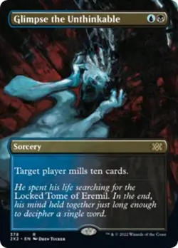 Glimpse the Unthinkable (Borderless) -Foil Light Play MTG Double Masters 2022 - Image 1