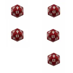 Duel Decks 5 x Red SPINDOWN COUNTER DICE D20 mtg Mana Dice Magic the Gathering - Image 1