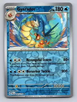 Gyarados 043/193 Rare Paldea Evolved Pokemon Reverse Holo NM - Image 1