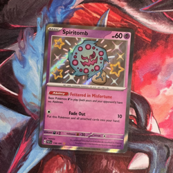 The Pokemon Company Spiritomb 158/091 SV Paldean Fates Holo Shiny Rare 60 HP Eng - Image 1