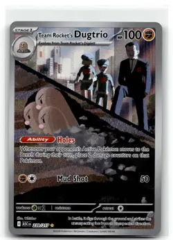 Team Rocket's Dugtrio 239/217 Illustration Rare Ascended Heroes Pokemon NM b5 - Image 1