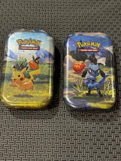 Pokemon TCG Mini Tin - Lot of 2 Pikachu & Riolu Mega Evolution Ascended Heroes - Image 1