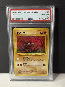 PSA 10 Gem Mint - 2000 Pokemon Japanese Neo Onix Holo No.95 - Image 1