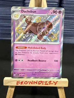 Pokemon TCG - Dachsbun 161/091 Paldean Fates - Shiny Rare Holo - NM - Image 1