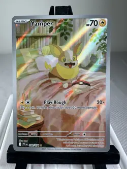 Pokemon TCG Yamper 099/094 Illustration Rare ME02: Phantasmal Flames NM - Image 1