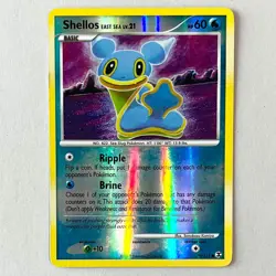 Pokemon TCG Shellos 79/111 Reverse Holo Platinum Rising Rivals Common LP - Image 1