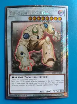 Near Mint Yugioh Colossal Fighter RA03-EN200 1st Edition Platinum Secret Rare - Image 1