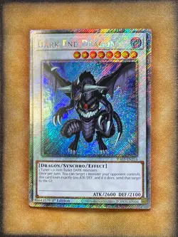 Yugioh Dark End Dragon RA03-EN216 Platinum Secret Rare 1st Ed NM - Image 1