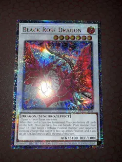 Yu-Gi-Oh! Black Rose Dragon -TN23- Quarter Century Rare - Limited Edition NM! - Image 1