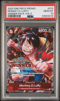 2023 One Piece Promos #012 Monkey D Luffy Winner Pack Volume 5 (Treasure Cruise) - Image 1