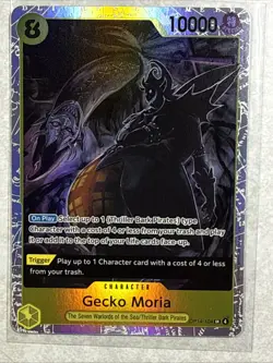 Gecko Moria Foil OP14-104 The Azure Sea's Seven One Piece English NM-Mint - Image 1