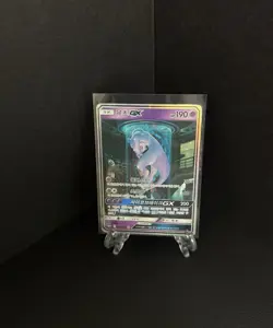 Mewtwo GX 082/072 Shining Legends Full Alt Art SR Korean Card Damaged - Image 1