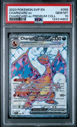2023 POKEMON SVP EN-SV BLACK STAR PROMO #056 CHARIZARD ex PREMIUM COLL. PSA 10 - Image 1