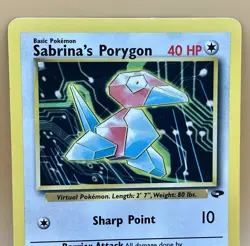 Sabrina’s Porygon 98/132 – Gym Challenge - LP - WOTC 2000 Vintage Pokemon TCG - Image 2